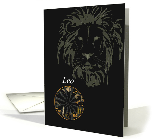 Leo Zodiac Star Sign Blank card (1064921)