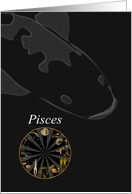 Pisces Zodiac Star Sign Blank card