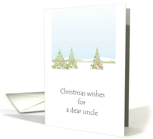Christmas Wishes for Uncle Pretty Snow Scene card (1065997)