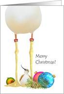 Avocet Christmas Adult And Chick And Ornaments card