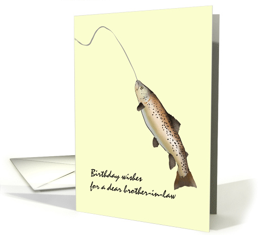 Birthday for Brother-in-Law Trout on a Line card (1067461)