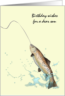 Birthday For Son Trout On A Line card