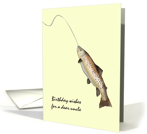 Birthday for Uncle Trout On A Line card (1067467)