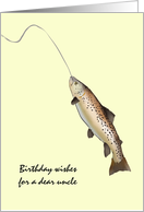 Birthday for Uncle Trout On A Line card