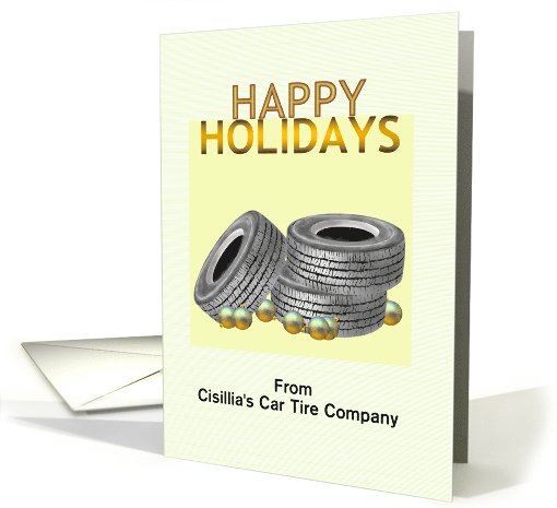 Customizable happy holidays from car tire company to... (1073198)