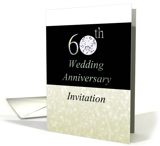 60th Diamond Wedding Anniversary Invitation A Solitaire card (1073482)