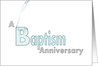 Baptism Anniversary Pouring Water card