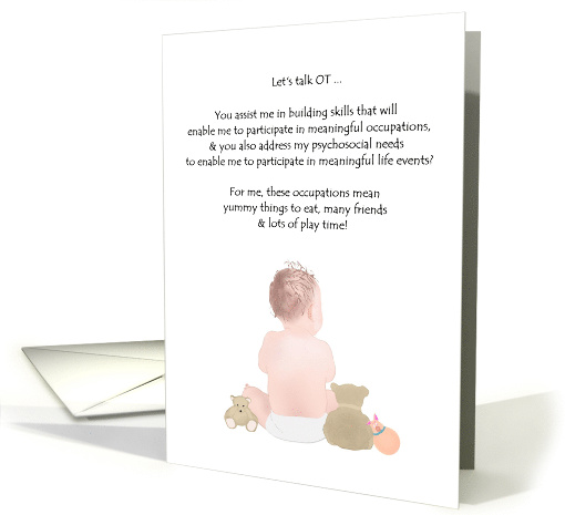 National Occupational Therapy Month Baby's Interpretation of OT card