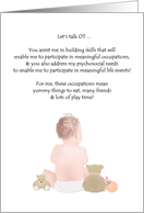 National Occupational Therapy Month Baby’s Interpretation of OT card