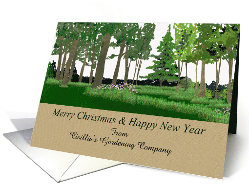 Gardening Company To Customers Christmas Woodland Garden card