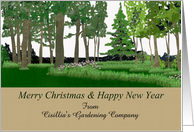 Gardening Company To Customers Christmas Woodland Garden card