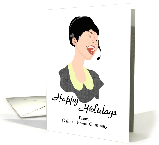 Happy Holidays From Phone Company To Customers Happy Operator card
