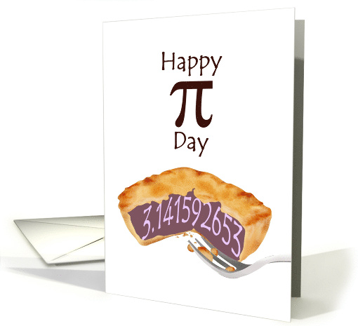 Pi Day 3.141592653 in a Pie Filling card (1078248)