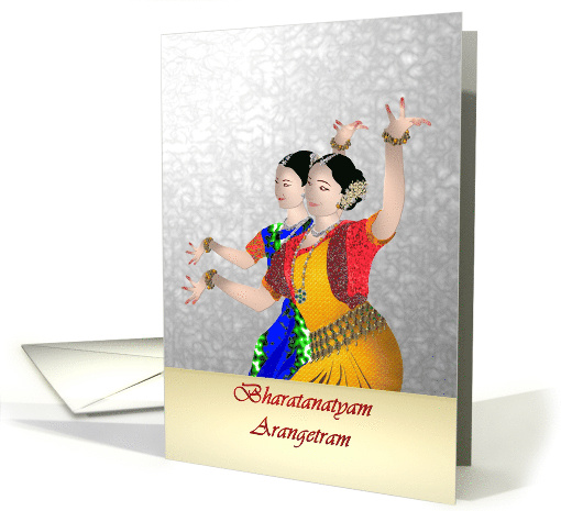 Bharatanatyam Arangetram Invitation Classical Indian Dancers card