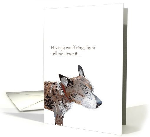 Cheer Up Sketch of Staffordshire Bull Terrier Dog card (1081490)