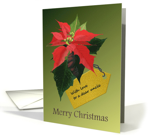 Christmas for Uncle Poinsettias card (1081588)