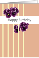 Pretty Purple Pansies Birthday card