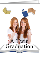 Photocard Graduation For Twins Books Up In The Air card