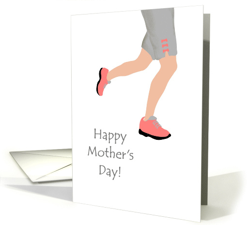 Mother's Day Lady in Pink Running Shoes card (1091318)