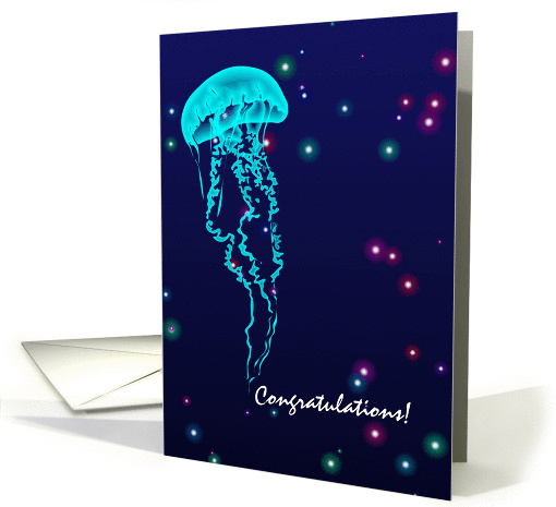 Congratulations, glowing jellyfish card (1094108)