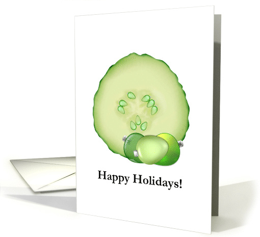 Happy Holidays Spa Beauty Salon To Clients Cucumber Slice... (1095326)