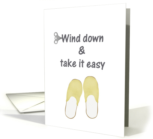 Feel Better Soon Wind Down Take It Easy Bed Slippers card (1099034)