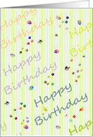 Birthday Colorful Fish Colorful Bubbles card