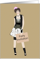 80s themed party invitation, like totally rad, dressed to party card