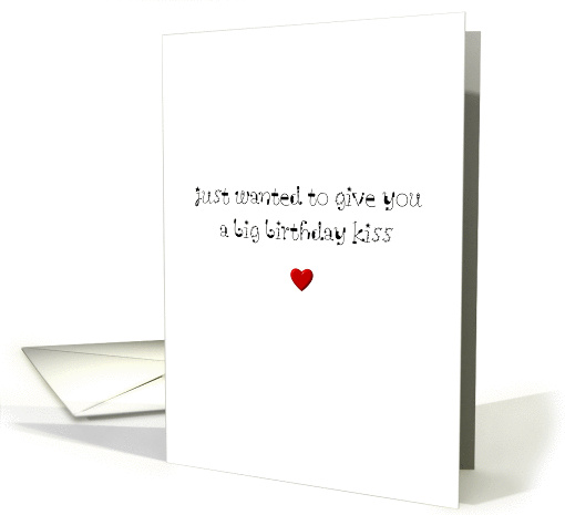 A birthday kiss and a red heart card (1103922)