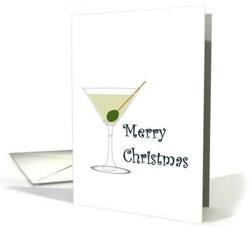 Christmas Cheer Dry Martini With An Olive card (1109036)