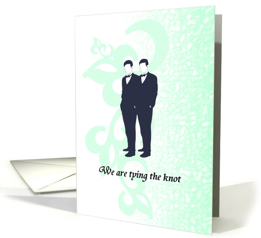 Gay Wedding Invitation Tying The Knot card (1110712)