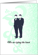 Gay wedding invitation, Tying the knot, same sex marriage card