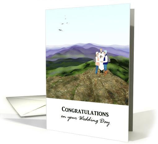 Wedding Ceremony on a Mountain Top Congratulations card (1111064)