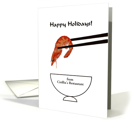 Happy Holidays From Restaurant To Customers Chopsticks... (1112124)