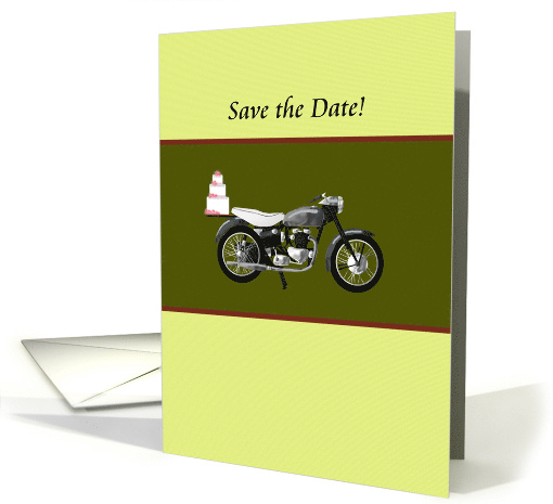 Save The Date Biker Themed Wedding Cake Balancing On Back... (1112728)