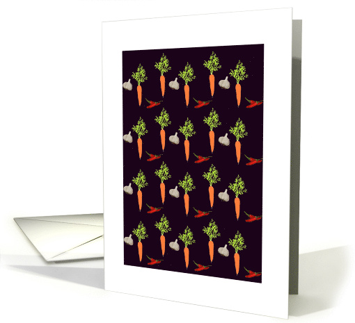 Carrots Cloves Of Garlic And Chillis Blank card (1116146)