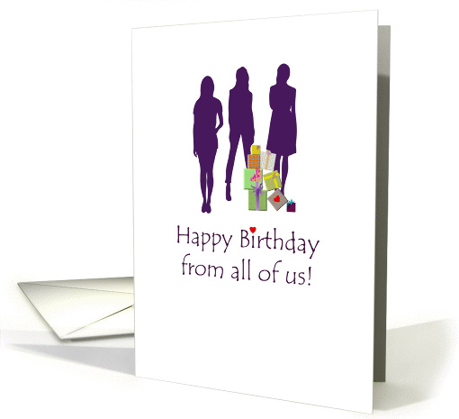 Birthday greetings from all of us girls card (1125420)