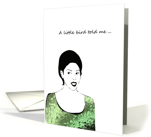 Its Your Birthday Lady with a Knowing Look card (1128020)