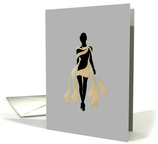 On The Catwalk In A Tay Design Modelling Blank card (1129892)