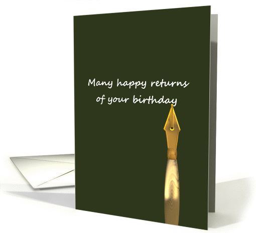 Many happy returns, pen a line, birthday card (1130074)
