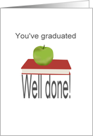 Congratulations on your Graduation Well Done Book and Apple card