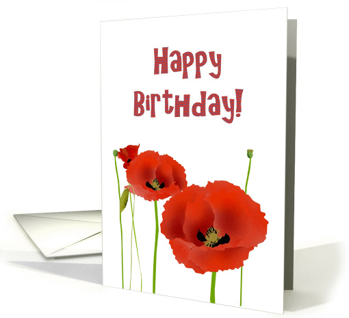 Birthday poppies card (1142462)