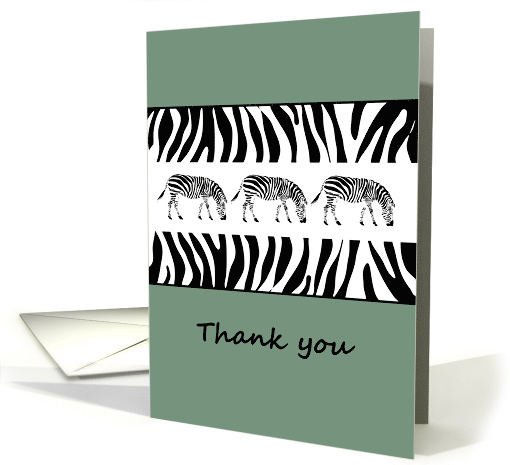 Thank You Zebra Print And Little Zebras card (1146502)