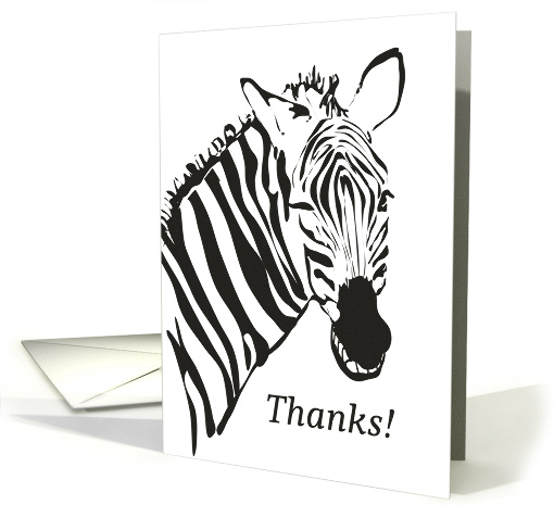 Thank You Zebra Winking card (1147736)