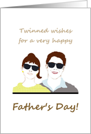 Father’s Day from Twin Boy and Girl Twinned Wishes for Dad card