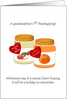 Grandnephew’s 1st Thanksgiving Gourmet Baby Food card