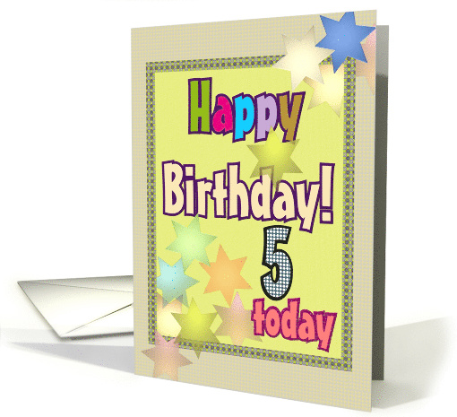 5th Birthday Spelt Out in Colorful Letters card (1173242)