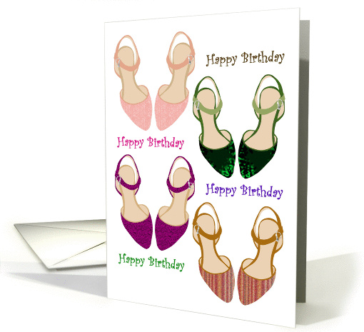 Birthday, pretty shoes card (1176386)