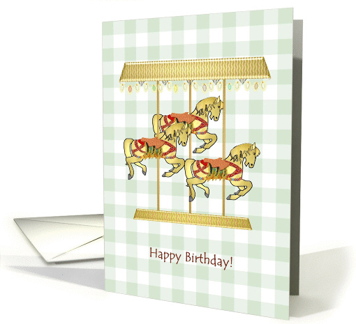 Birthday carousel horses card (1183252)