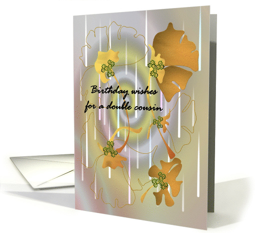 Birthday for Double Cousin Abstract Floral Shower card (1187052)